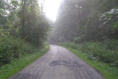 Droga powiatowa w Wysocicach przed remontem