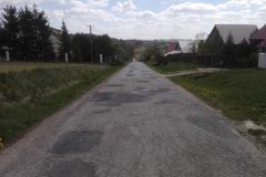 Droga powiatowa w Pstroszycach II - stan obecny