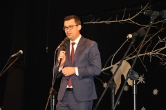 V Małopolski Festiwal Kolęd i Pastorałek ŚDS-ów - burmistrz Dariusz Marczewski - fot. K. Capiga - miechowski.pl