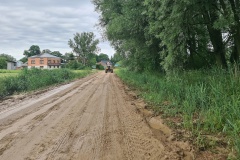 Namulisko na drodze powiatowej w Podleśnej Woli