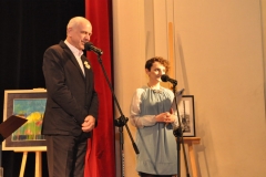 Koncert charytatywny dla Agnieszki Dudek - prowadzący koncert i aukcję - Magdalena Uchto i Krzysztof Górecki - fot. Krzysztof Capiga - miechowski.pl