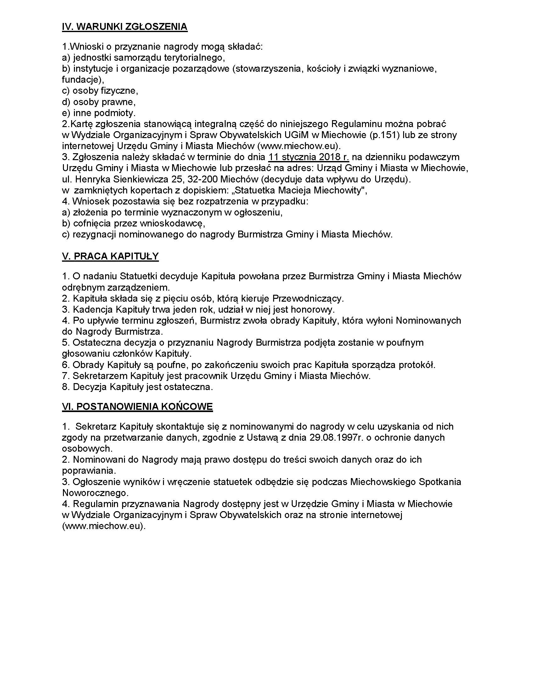 Regulamin_przyznawania_Nagrody_Burmistrza_Gminy_i_Miasta_Miechow__Statuetka_Macieja_Miechowity___Strona_2