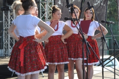 Przedstawicielki gminy Racławice na Dożynkach Powiatowych w Przybysławicach - miechowski.pl