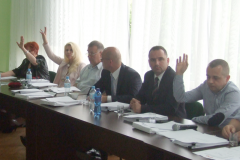 Wstrzymujący się od głosu na absolutorium dla burmistrza - Ewa Siudak, Lidia Baranowska, Roman Wąwoźny - miechowski.pl - fot. K. Capiga