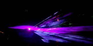 Pokaz laserowy na amfiteatrze