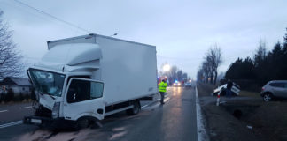 Wypadek w Strzeżowie Pierwszym Wypadek w Strzeżowie I - fot. Paweł Siudak