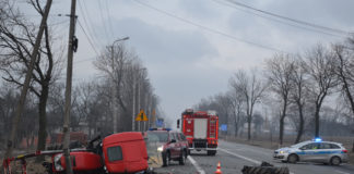 Wypadek w Strzeżowie – relacja Policji