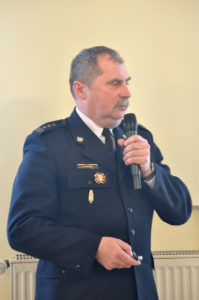 Komendant KP PSP Miechów - st. bryg. Grzegorz Kosiński