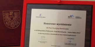 Honorowe wyróżnienie dla Krystyny Barwińskiej