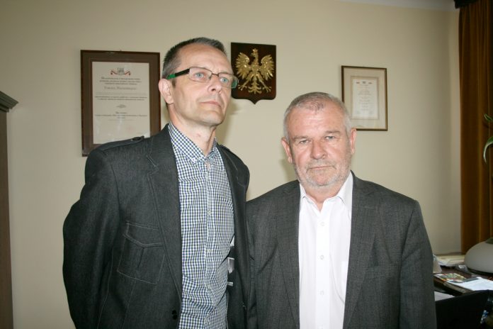 Komendant I Kadrowej - Dionizy Krawczyński oraz starosta miechowski - Marian Gamrat