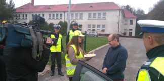 „Szkoła, kierowco zwolnij!” – uczniowie, policjanci i TVP w akcji