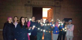 Odblaskowy różaniec w Antolce