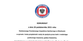 Woda w Gminie Charsznica niezdatna do spożycia – aktualizacja