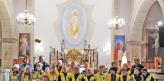 Odblaskowy różaniec uczniów SP Antolka