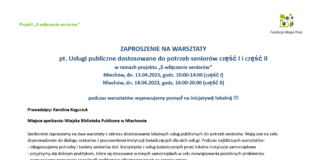 W miechowskiej bibliotece zdiagnozują potrzeby i bariery seniorów