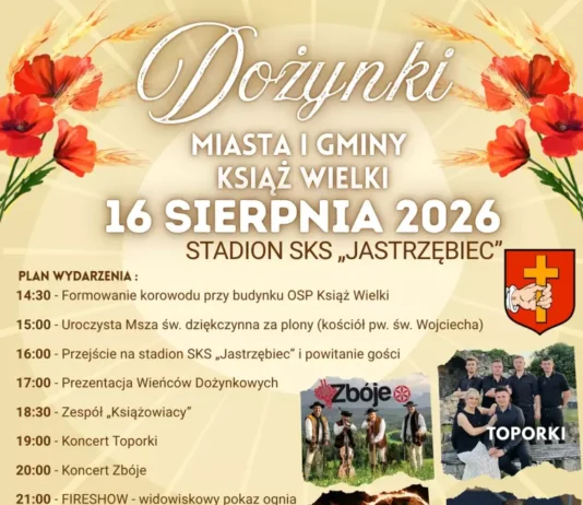 W niedzielę 16 sierpnia Dożynki w Książu Wielkim