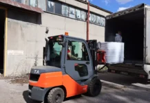 Odbiór odpadów niebezpiecznych z ul. Kolejowej w Miechowie