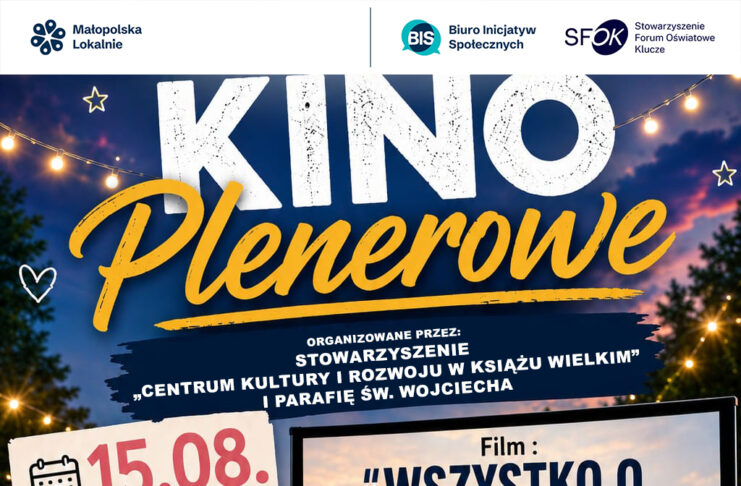Kino Plenerowe w Książu Wielkim już 15 sierpnia