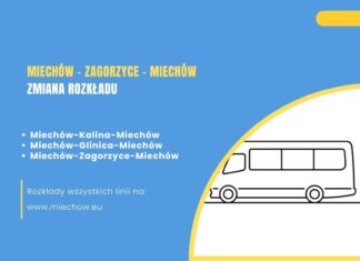 Od 19 października zmiana kursów na trasie Miechów – Zagorzyce
