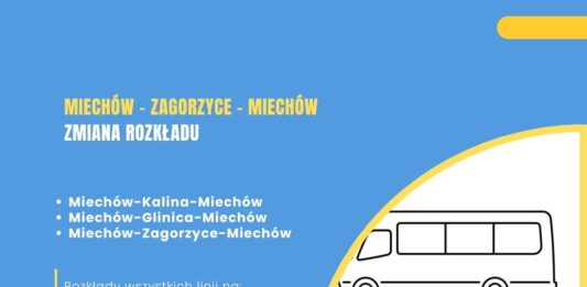 Od 19 października zmiana kursów na trasie Miechów – Zagorzyce